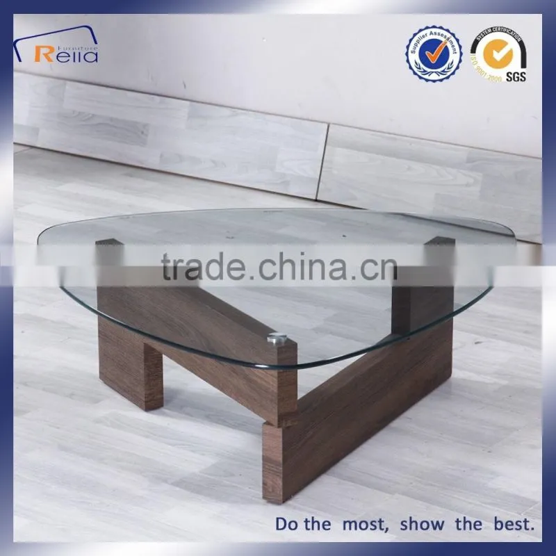 Tempered Glass Top Walnut Paper Leg Coffee Table/Tea Coffee Table Furniture