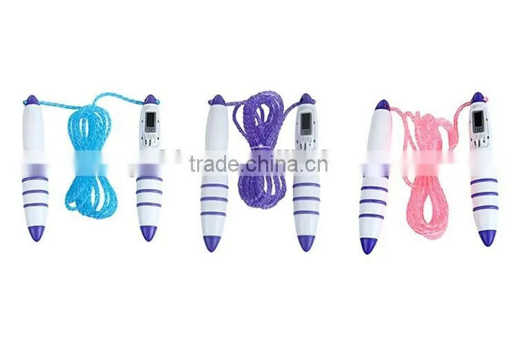 Electric LCD Calorie Jump Rope, Fitness Sports Digital LCD Calorie Counter Timer Jumping Rope