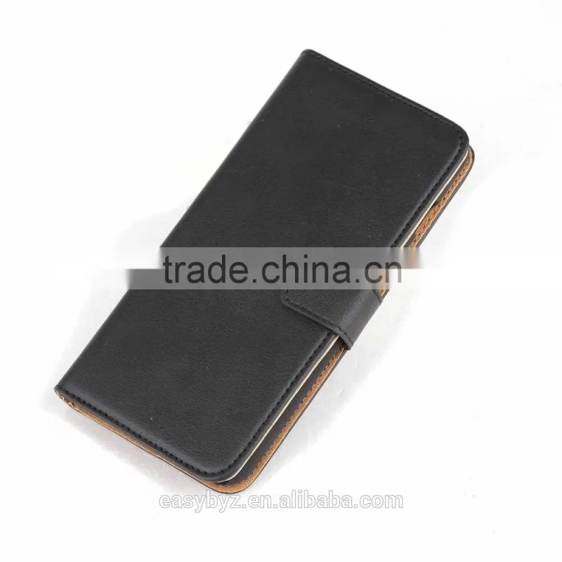 Factory Book Excellant Fold Flip Real Leather Cover Case for Apple iPhone 6 plus 5.5' inch