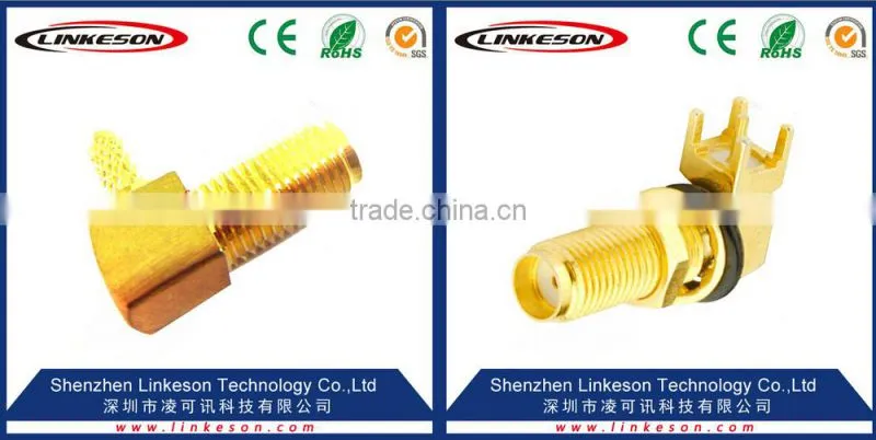Linkeson right angle SMA jack waterproof for pcb