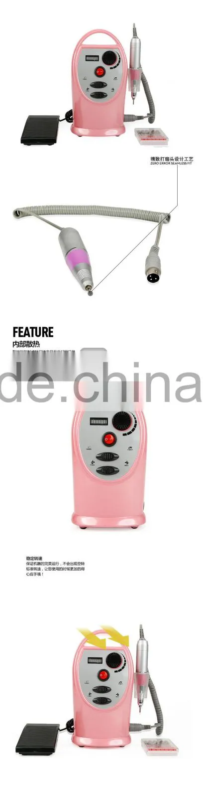 Low Noise Easily Operated Portable Electric Nail Drill, Nail Drill Machine