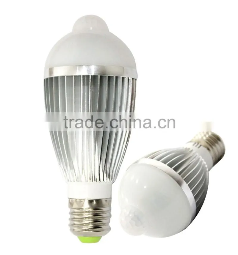 China supplier pir sensor bulb E27 B22 3w 5w 7w sensor led lights