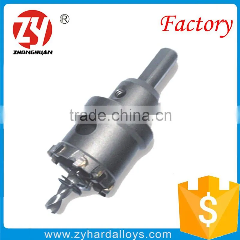 Stopped type YG9X tungsten carbide tipped t.c.t. hole saw for metal and stainless steel