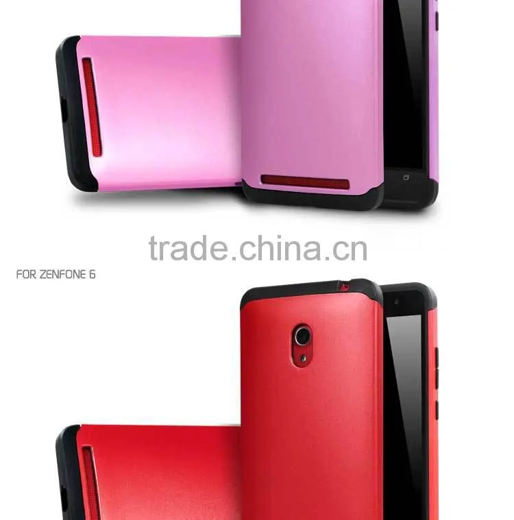 2015 New arrival slim colorful armor back cover for asus zenfone 6 case