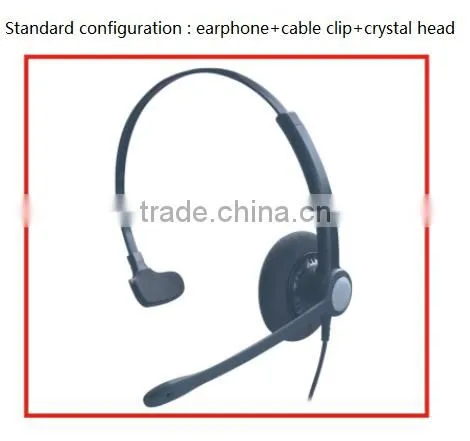 Telephone Headset For Call Center , Traffic Headband Speakerphone For Noise Cancelling