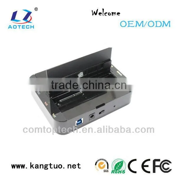 Two bay SATA for 2.5''/3.5'' clone/OTB/Raid function hdd docking station