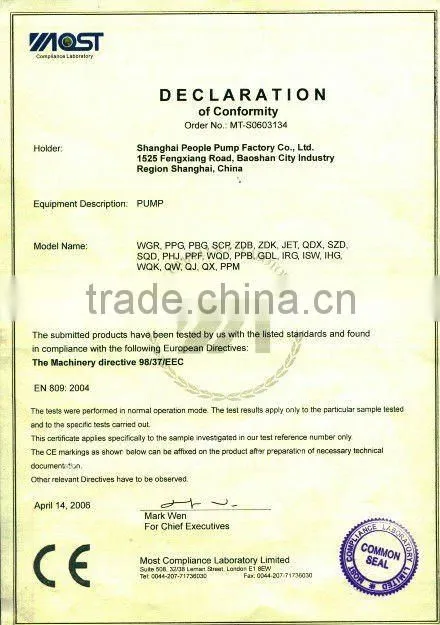 high performance 100QJ4 deep well pump