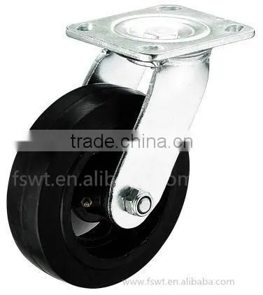 2015 Newest Roller Bearing Double Brake Rubber Industrial Casters