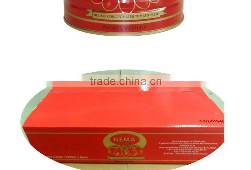 Best tomato Paste price with Tin Packing concentrate 2200gX6tins