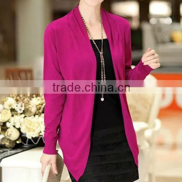 13STC5395 long sleeves women cashmere cardigan
