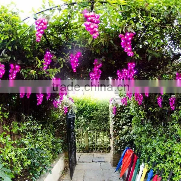 Garden display IP65 String lighted artificial crystallized fruits and vegetables
