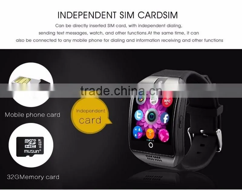 New item Curved screen bend screen SIM card slot camera NFC Q18 smart watch