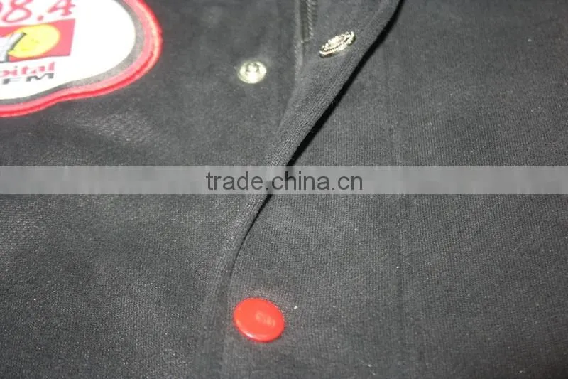 Custom Pleather Sleeves Patch Embroidery Fleece Varsity Jackets With Warm