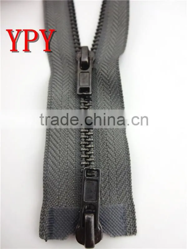 light black nickel metal zipper