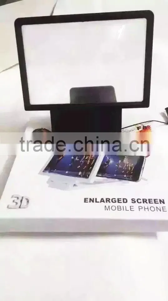 2015 New high quality 3D HD Mobile Cell Phone Screen Magnifier with horn