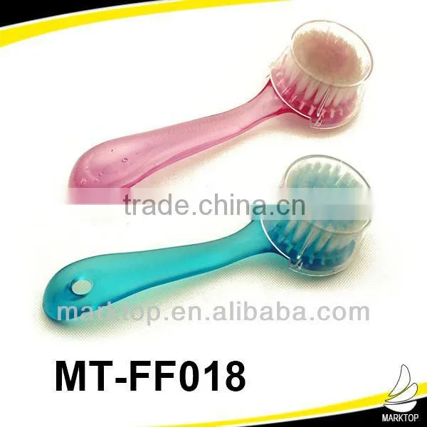 Curved handle colorfull glass soft nail brush