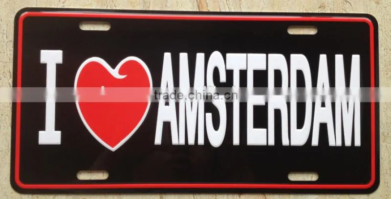 logo letter gloss license plate