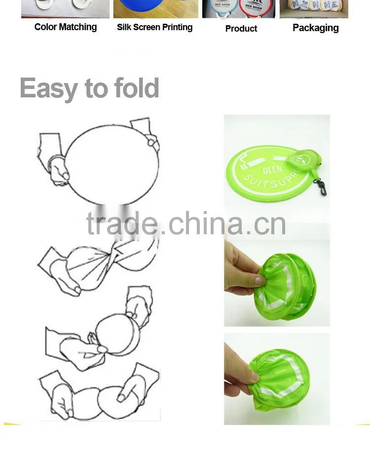 Custom small folding cloth frisbee fabric soft frisbee