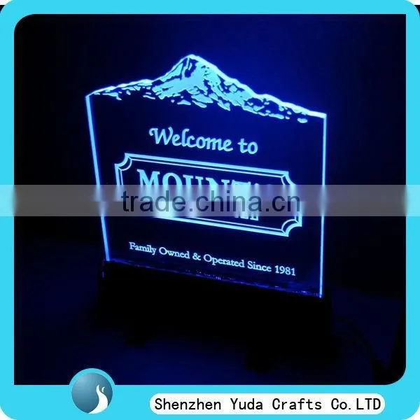 LED engraving acrylic sign, led blinking sign, plexiglass sign Led display