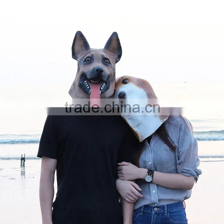 2016 Hot selling cheap diy white party wolf dog head mask