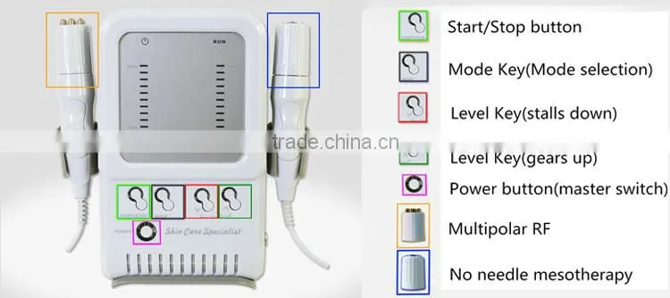 RF radio frequency facial treatments No-Needle Mesotherapy Device