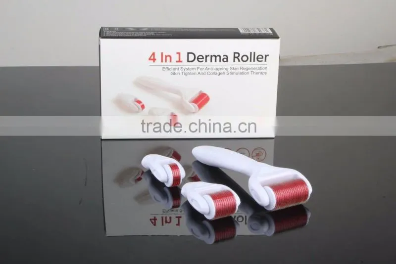 2016 salon use multifunction 4 in 1 derma roller with Medical CE