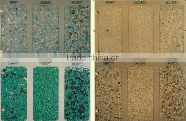 Better quality high output 448 Channels 7Slide ways ISO RGB plastic flakes CCD optical color sorter