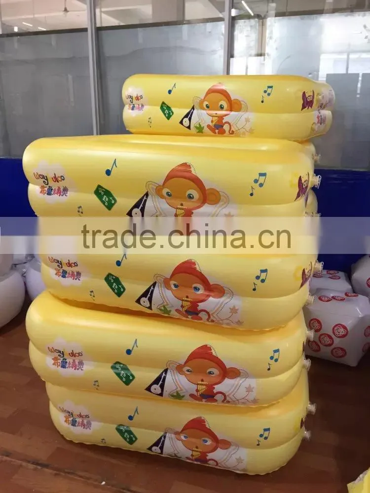 Yiwu price yellow child size New design inflatable phthlate free pvc swimming pool with custom logo printed for promotion