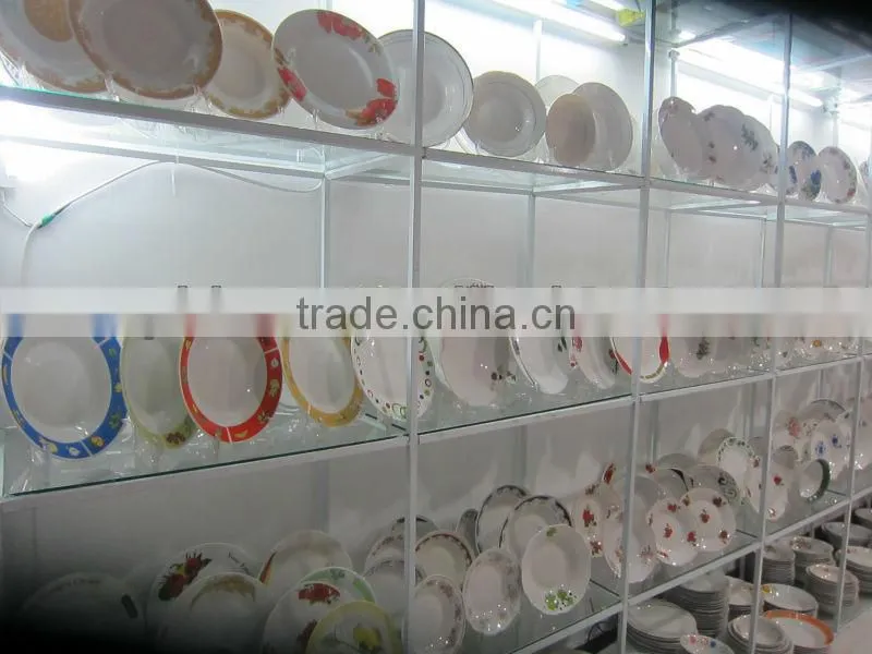 Dinner used ceramic soup dish, dish and plate porcelain