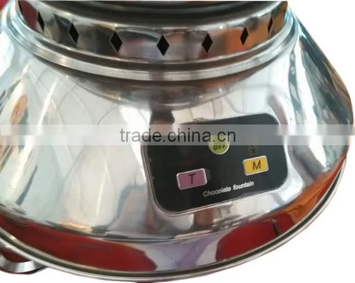 Full stainless steel auto control temperature 6tiers commercial chocolate fondue fountain