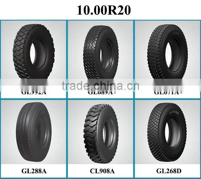 Alibaba Hot sale GL671A+ radial truck tyre 1000r20