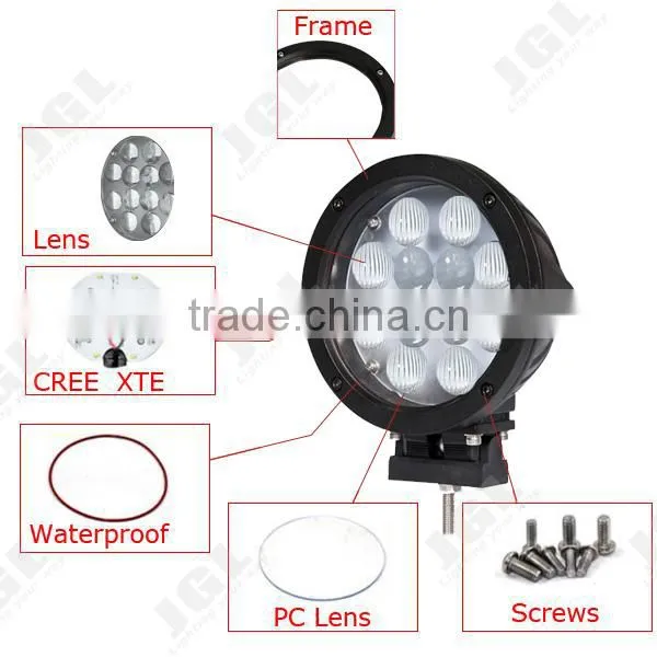 9-32v dc round 60w truck headlamp automotive lamp led auto work light