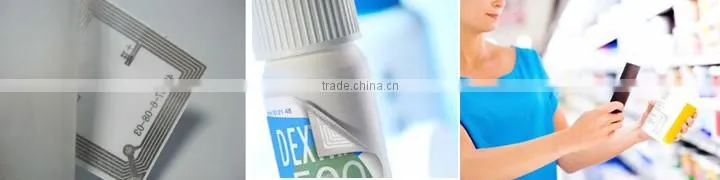 RFID Tamper proof Fragile Seal Sticker for Cosmetic Anti Counterfeit Logistic Inventory