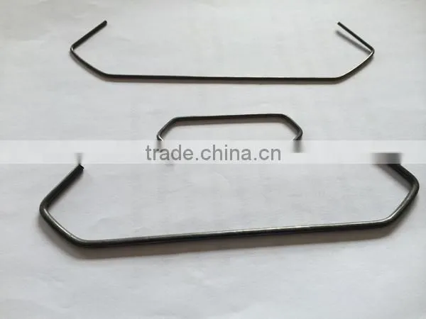 0.076"wire diameter length spring steel wire form 4" lengthV power coating hook