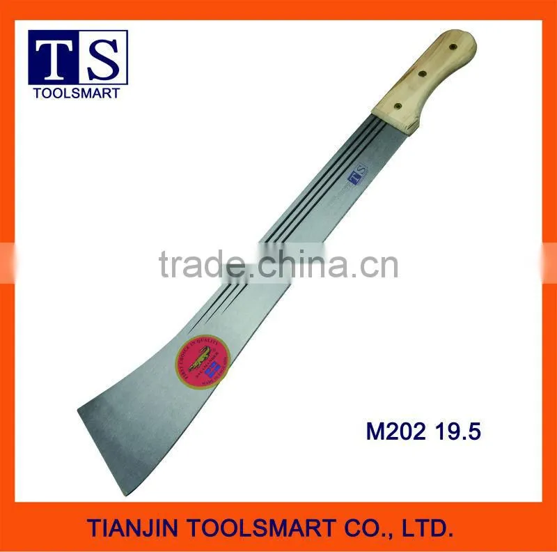 High quality sugarcane cutlass matchet or machete with wooden or plastic handle