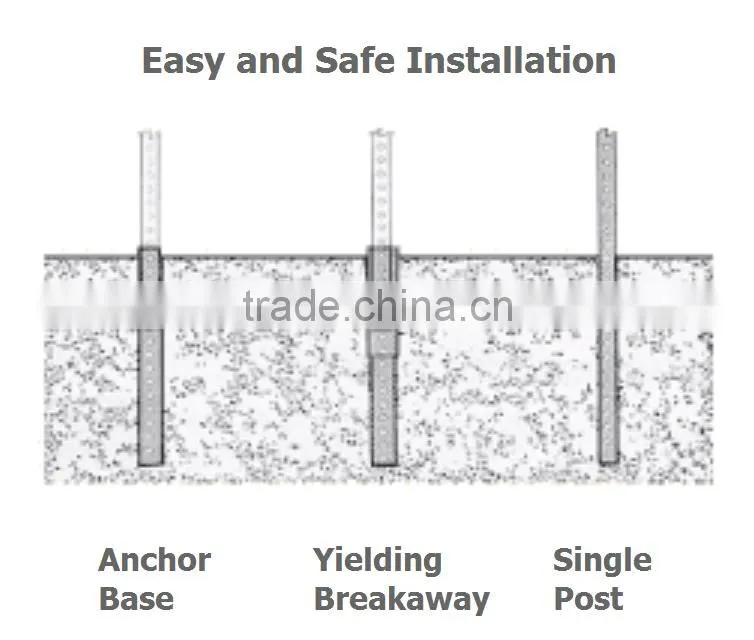 China Square Breakaway Sign Post for sale