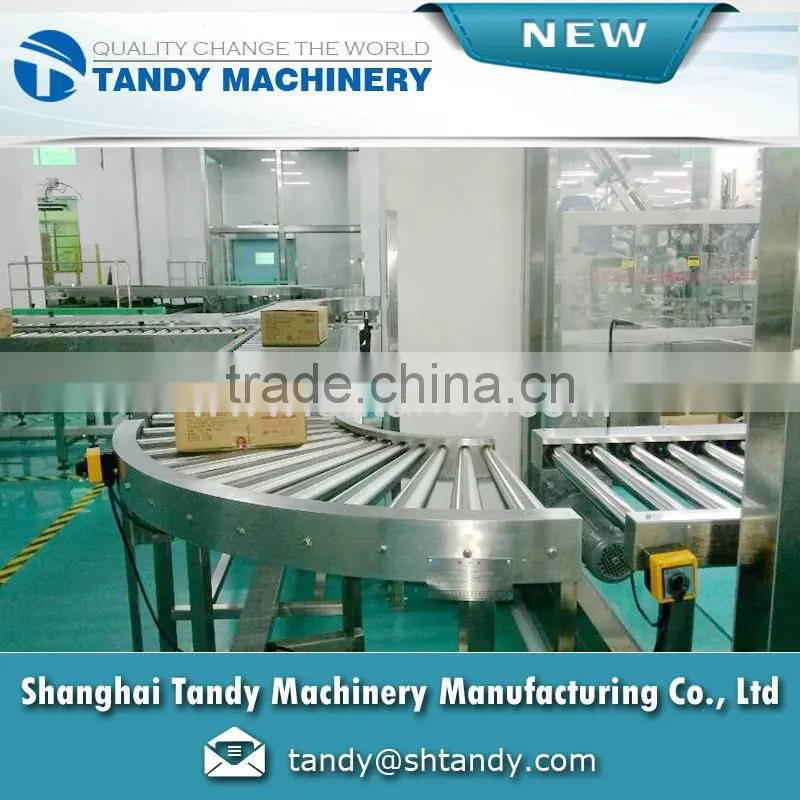 china stainless steel 90 degree turning roller conveying machine