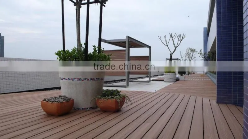 Factory price solid wpc flooring Outdoor boardwalk hollow WPC decking