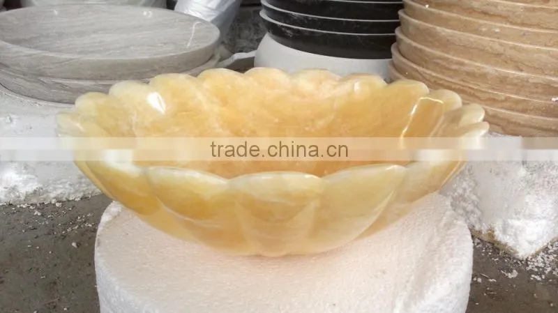 flower shape round marble basins&sinks