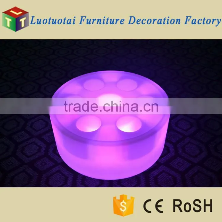 2015 hot sale cheap floating led plastic wine tray with hole for swimming pool