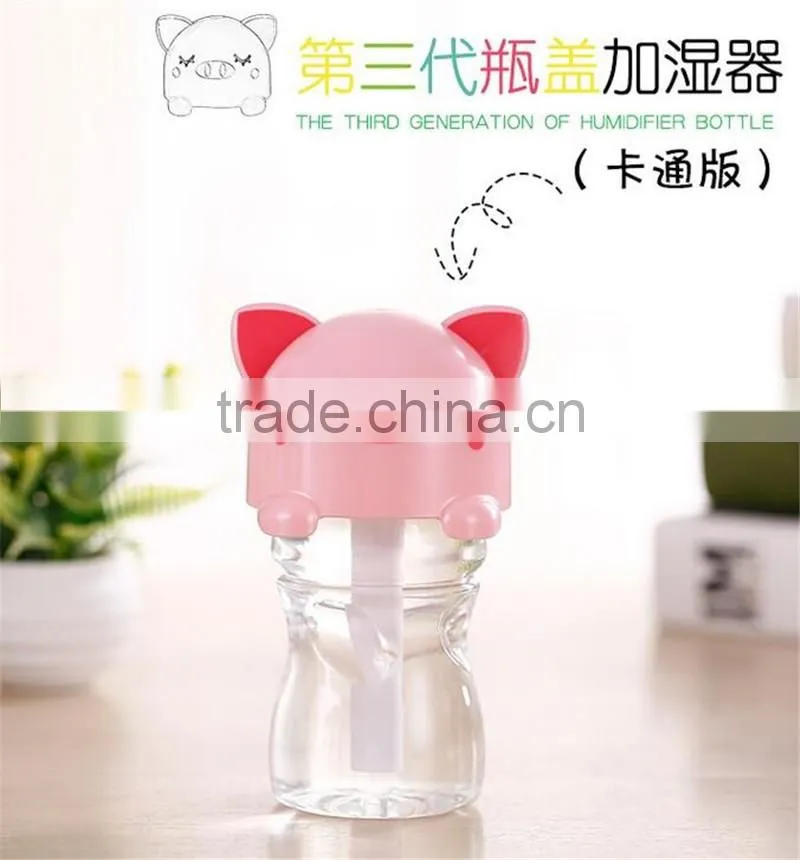 CT-744 Upgrade three generations bottle humidifier USB mini humidifier home office Pet cute cartoon humidifier