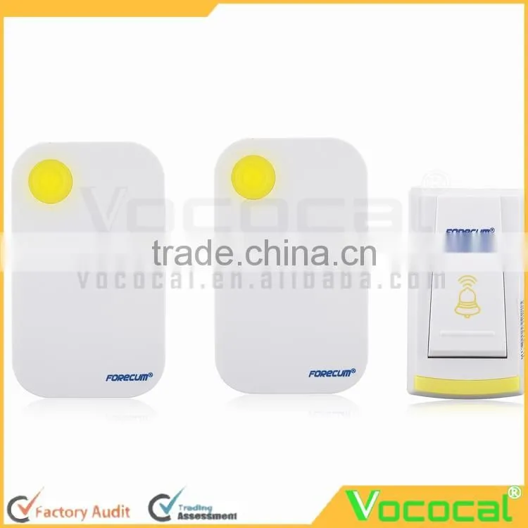 Forecum4f 36 Melody LED light Flashing Wireless Doorbell Digital Door Chime Transmitter + 2 pcs Receiver
