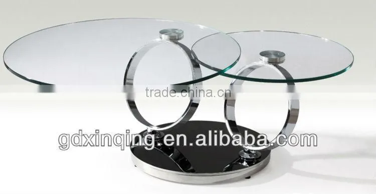 rotating glass coffee table- C96