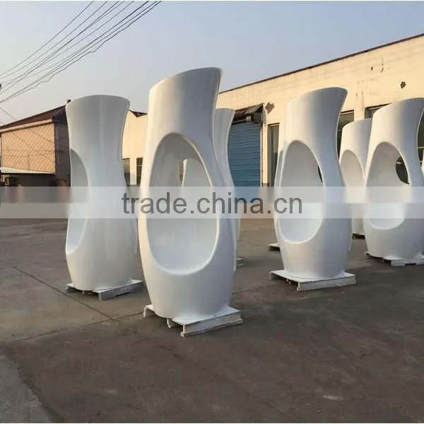 FO-363 New garden white fiberglass flower pot