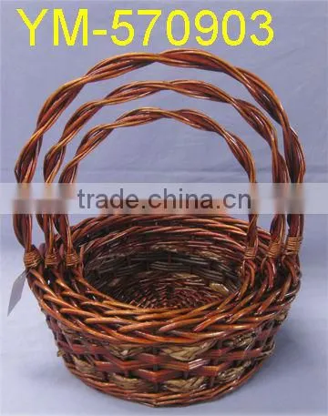 Small Willow Flower Basket wit High Handle