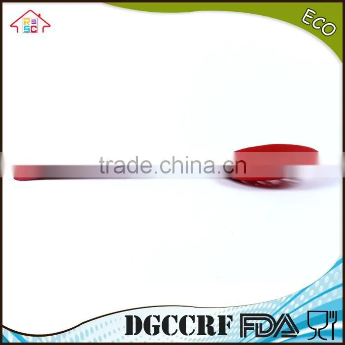 NBRSC FDA/LFGB Heat Resistant circular silicone slotted spoon shovel spatula turner spade new leaf shaped