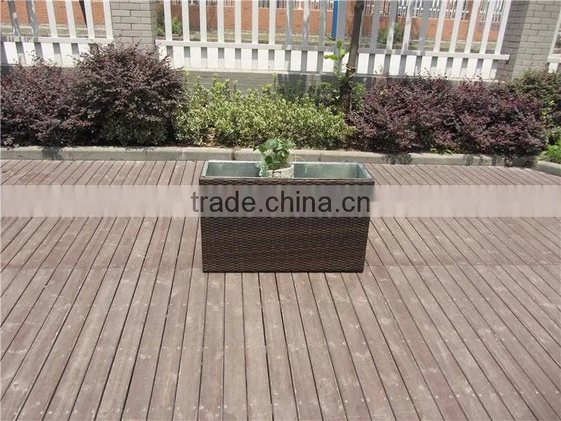 Outdoor 5 Pics Rattan Flowerpot Sets Garden Supplies