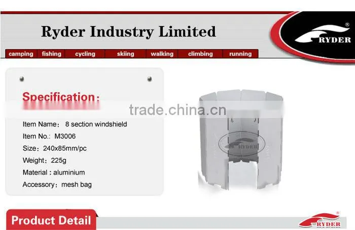 8 section Aluminium Windscreen