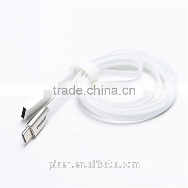 Pisen 1m 3.28ft High Quality Durable Multicolor Double Sides Workable Fast Zinc Alloy Type-C Cable