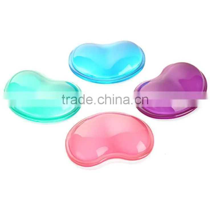 New Heart transparent silica gel wrist support pad wrist rest support cool mouse pad